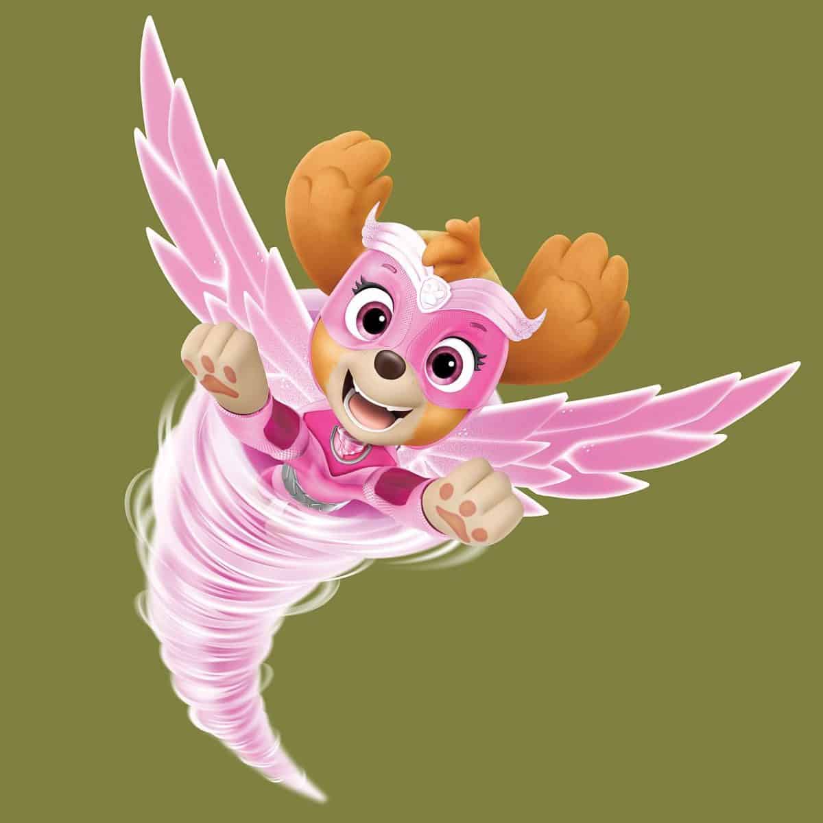 Skye, das einzige Mädchen der PAW Patrol. Mit ihrem Gleitschirm und ihrer positiven Art ist sie stets zur Stelle. © Paramount Pictures