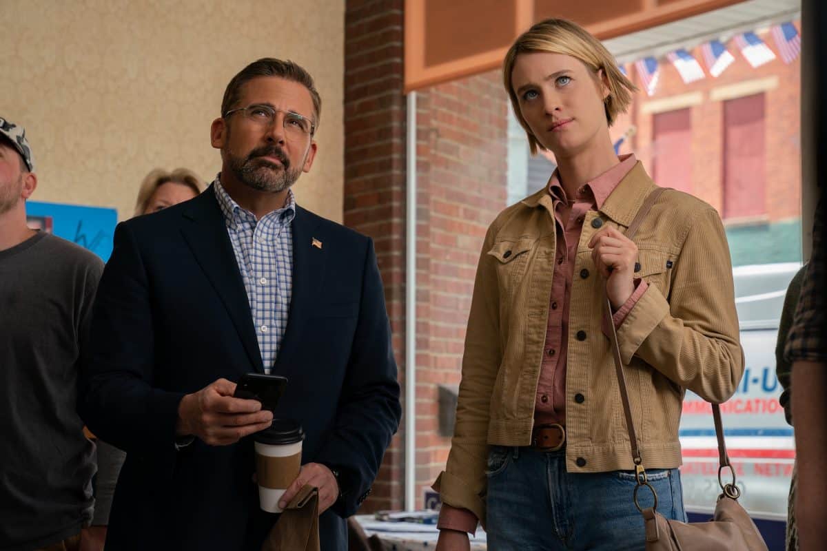 Steve Carell als Gary Zimmer und Mackenzie Davis als Diana Hastings in IRRESISTIBLE.