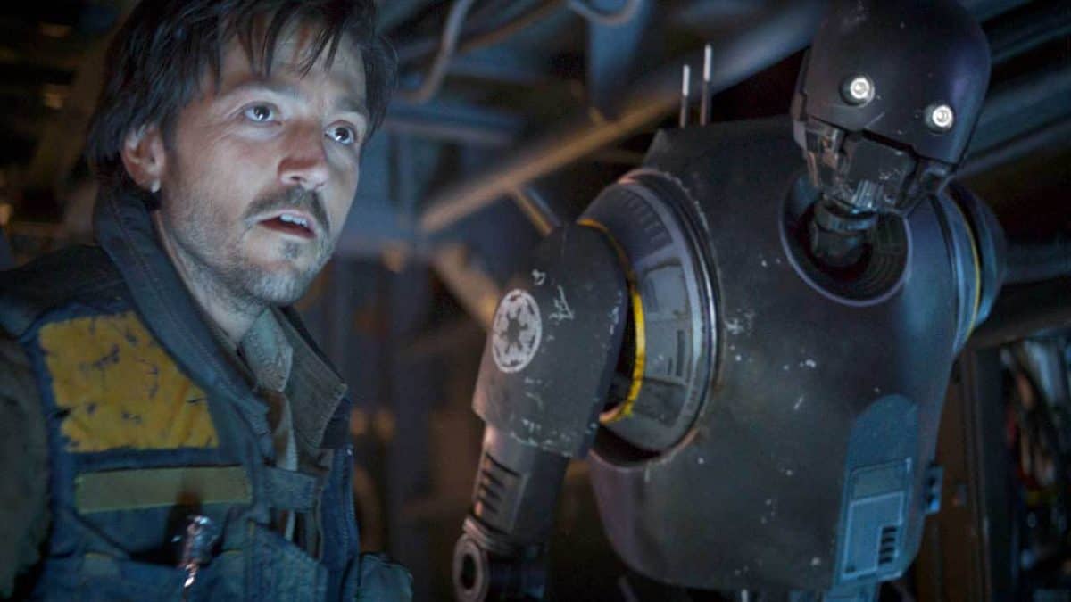 Captain Cassian Andor ( Diego Luna ) und sein sarkastische Droide K-2SO ( Alan Tudyk ) ©Disney+