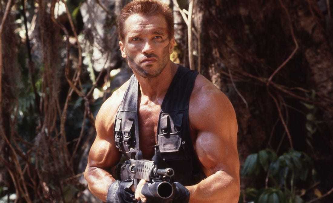 Arnold Schwarzenegger in Predator Film aus 1987
