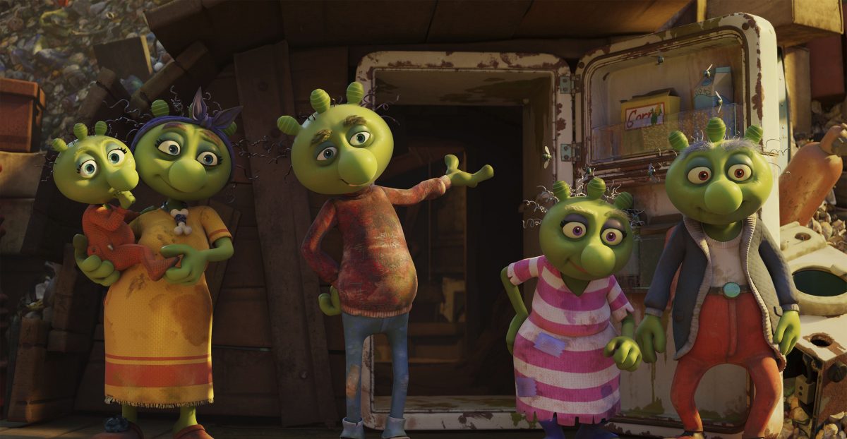 Olchi Mama mit Olchi-Baby, Olchi-Papa, Olchi-Oma und