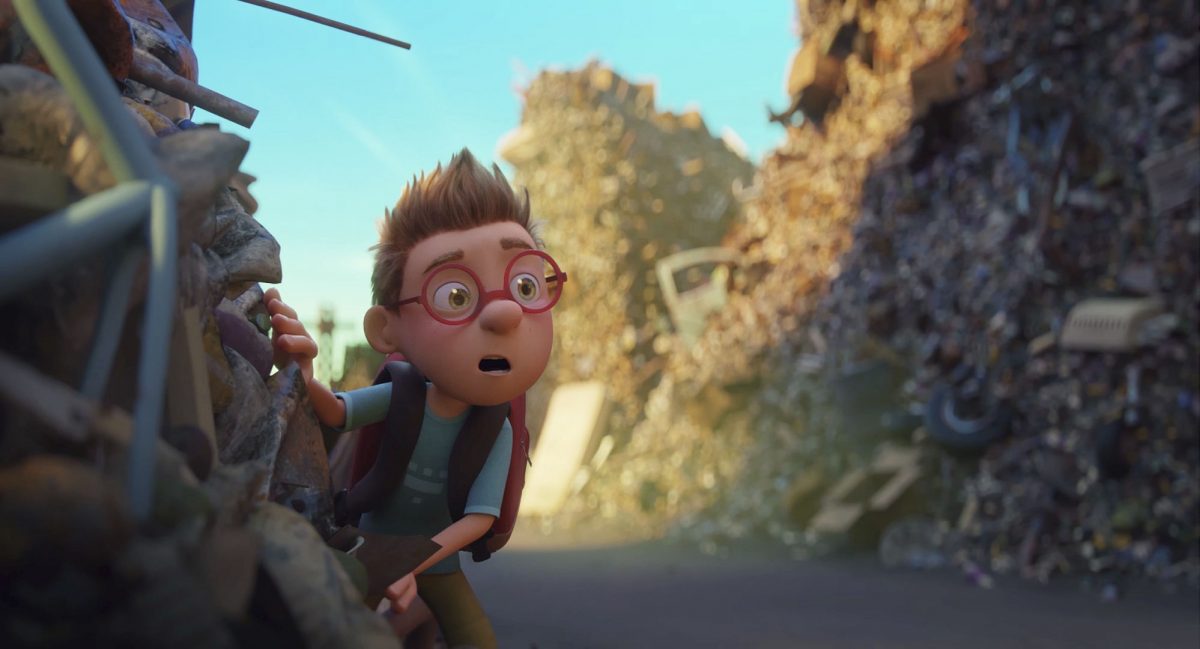 Max ist verblüfft, als er die Olchis entdeckt.