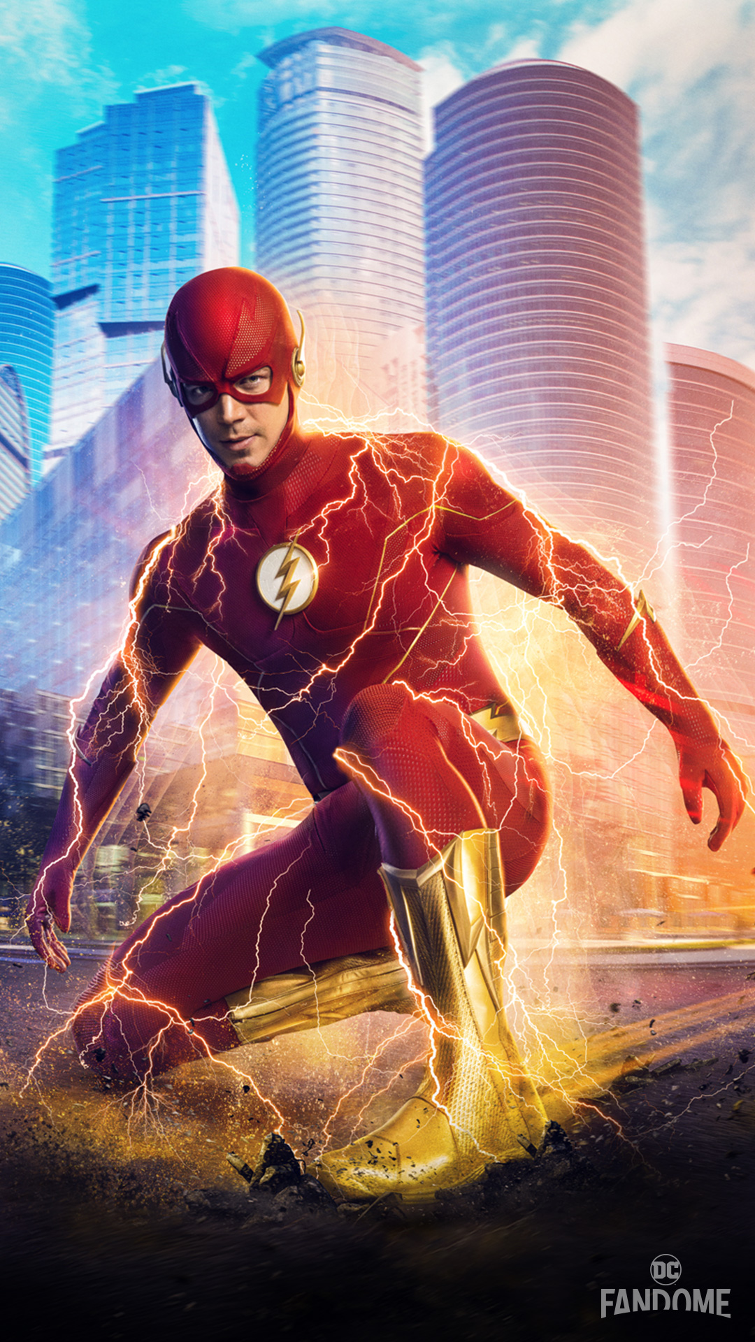 "THE FLASH" TV-Serie: Grant Gustin trägt goldene Stiefel in Staffel 8