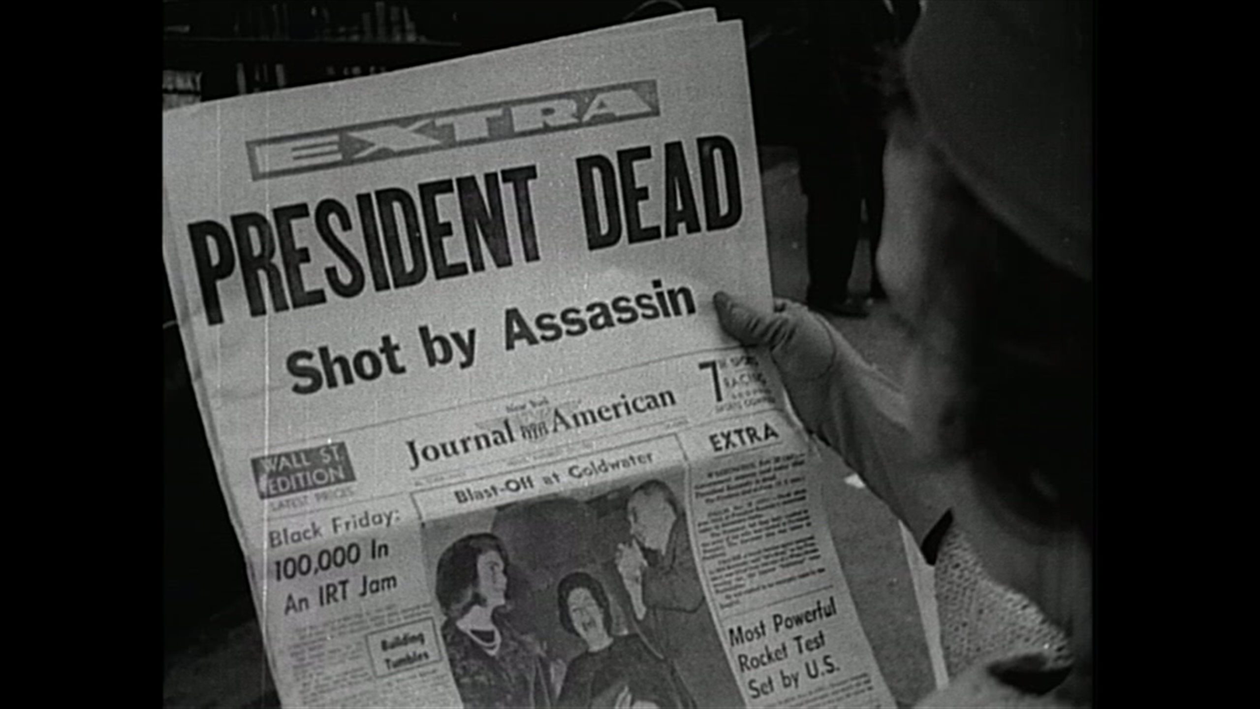 Schlagzeile der Zeitung über den Tod von Präsident John F. Kennedy