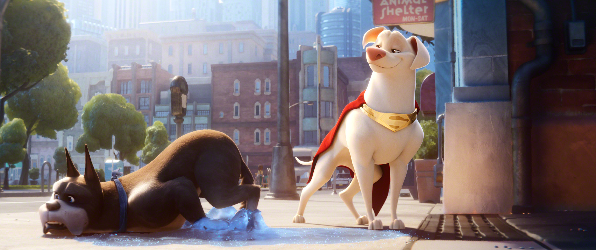 (L-R) KEVIN HART als Ace and DWAYNE JOHNSON als Krypto