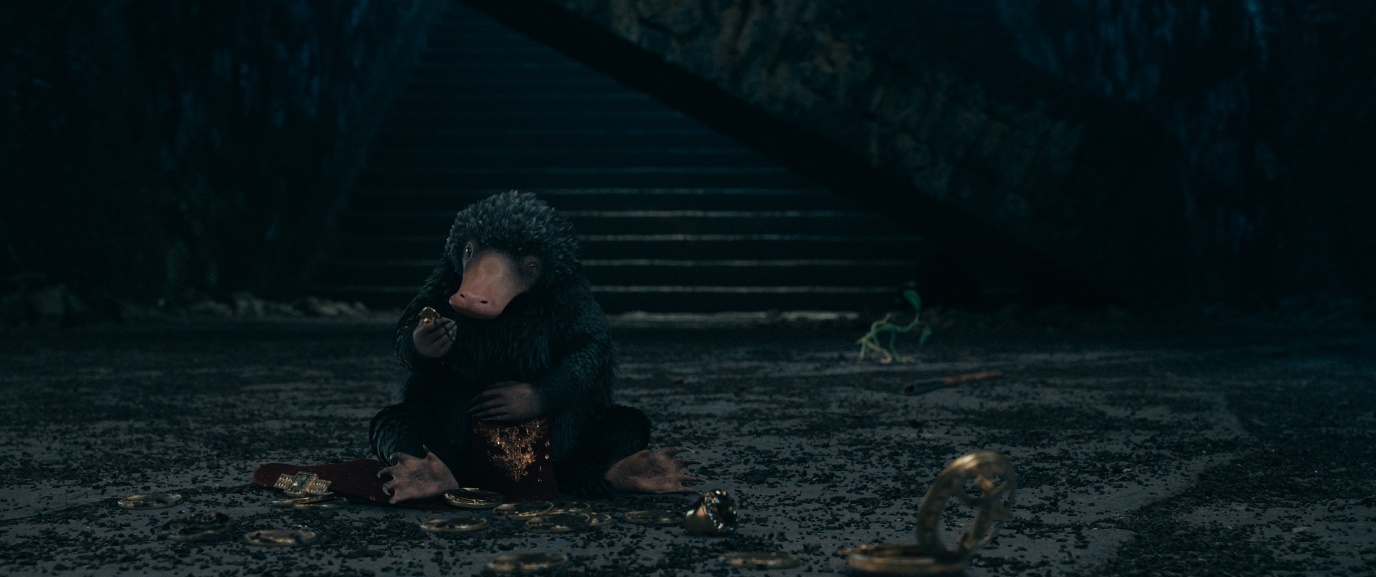 Teddy, der Niffler und Picket, der Baumwächter