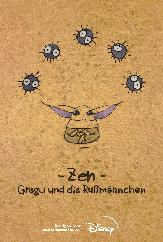 Studio Ghibli und Lucasfilm zeigen Kurzfilm ZEN – GROGU UND DIE RUßMÄNNCHEN auf Disney+