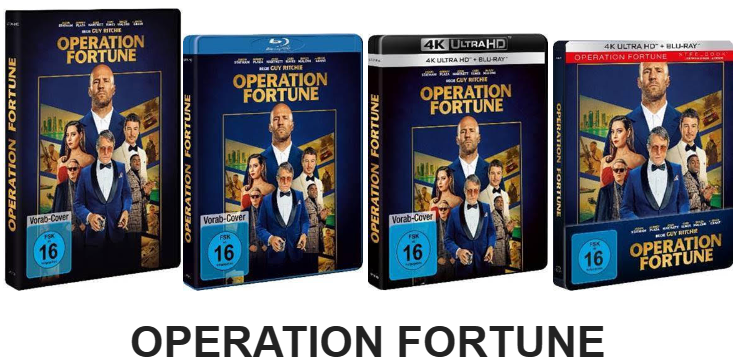 Heimkino Start für Operation Fortune als DVD, Blu-ray, 4K Ultra HD Blu-ray, limitiertes 4K Ultra HD Blu-ray Steelbook