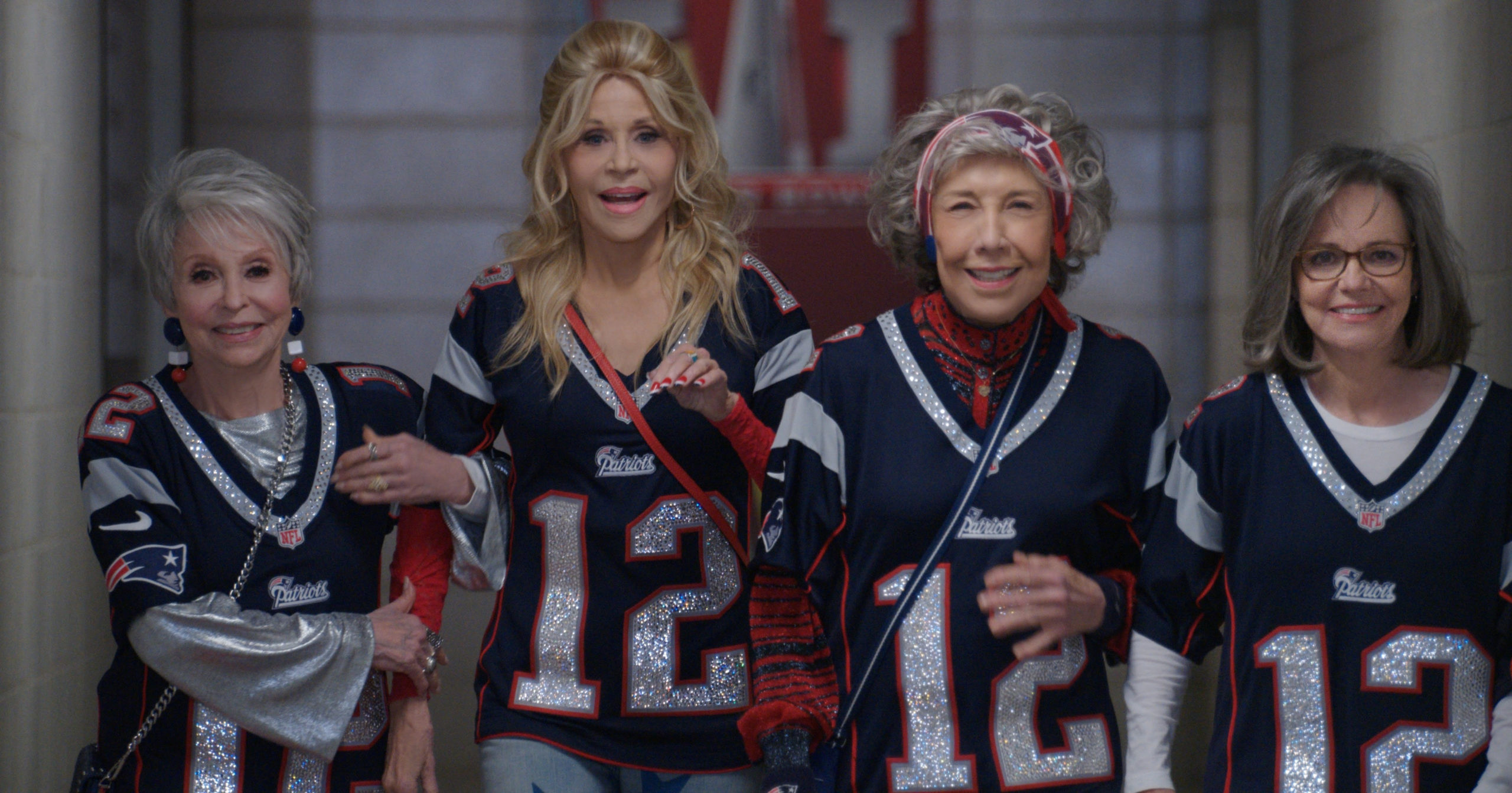 L-R: Rita Moreno, Jane Fonda, Lily Tomlin, Sally Field in Brady`s Ladies