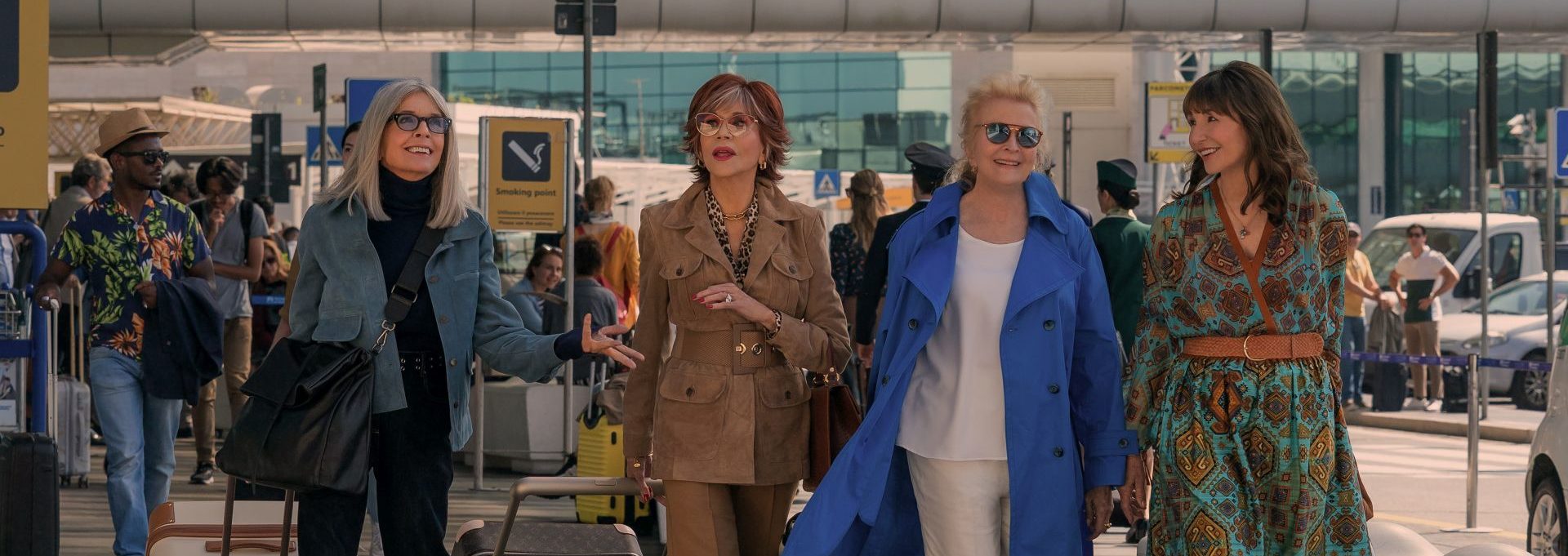 (l-r) Diane Keaton als Diane, Jane Fonda als Vivian, Candice Bergen als Sharon and Mary Steenburgen als Carol in BOOK CLUB: Ein neues Kapitel