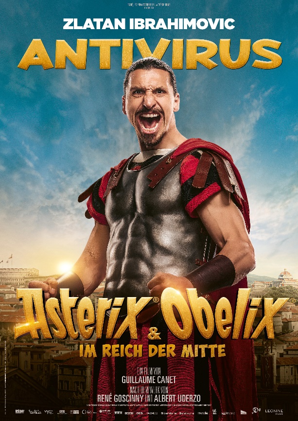 Zlatan Ibrahimovic als Römer Antivirus in Asterix & Obelix Im Reich der Mitte