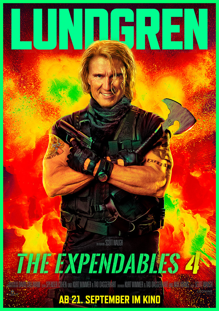 Gunner Jensen (Dolph Lundgren) Character Poster Expendables 4