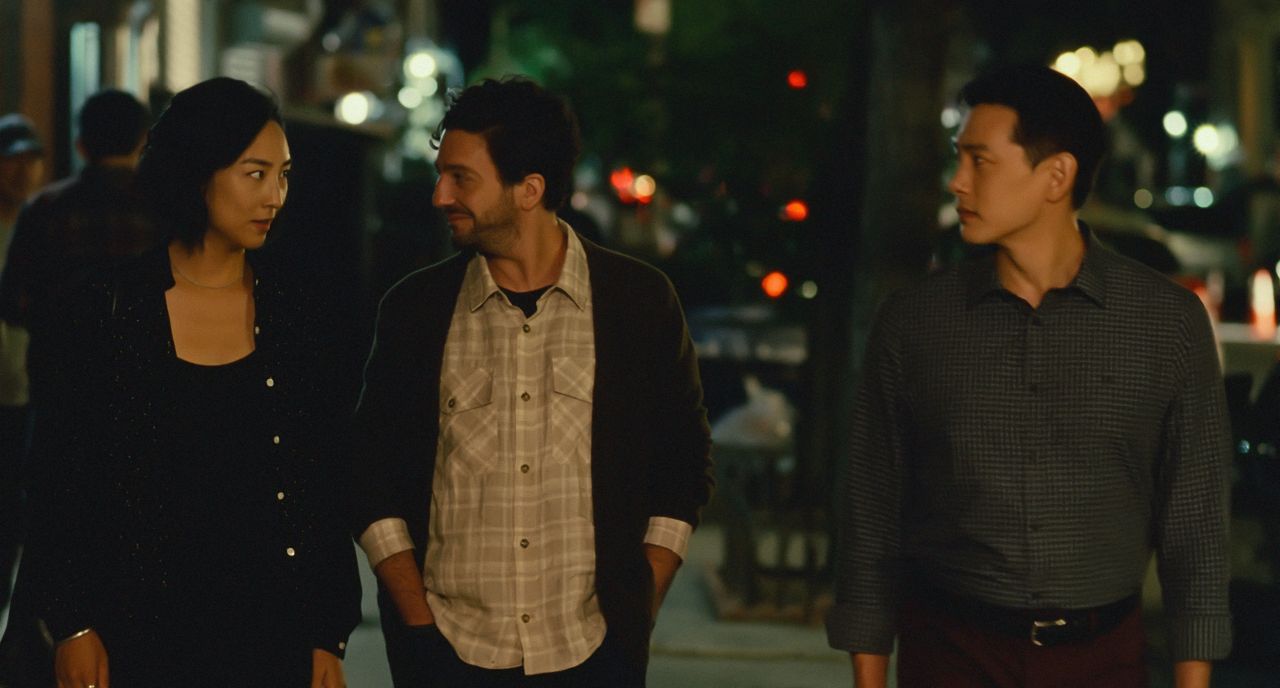 Nora (Greta Lee), Arthur (John Magaro) und Hae Sung (Theo Yoo)