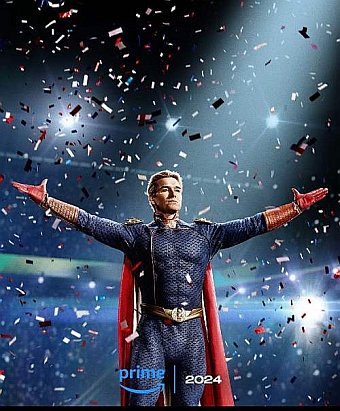 THE BOYS STAFFEL 4 - SERIENPOSTER ZIEGT HOMELANDER IN SIEGERPOSE
