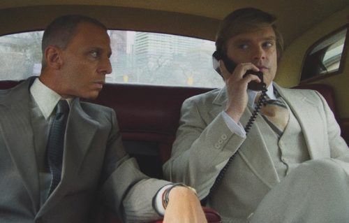 Sebastian Stan (rechts im Bild) als Donald Trump in Apprentice