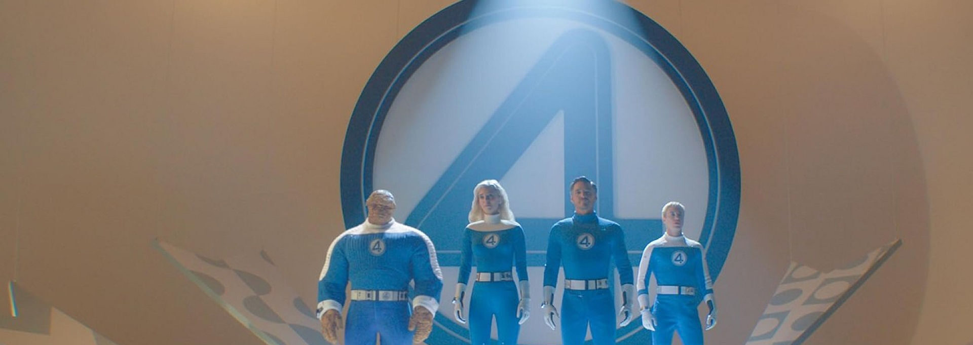 Pedro Pascal, Ebon Moss-Bachrach, Vanessa Kirby, and Joseph Quinn in The Fantastic Four: First Steps (2025)